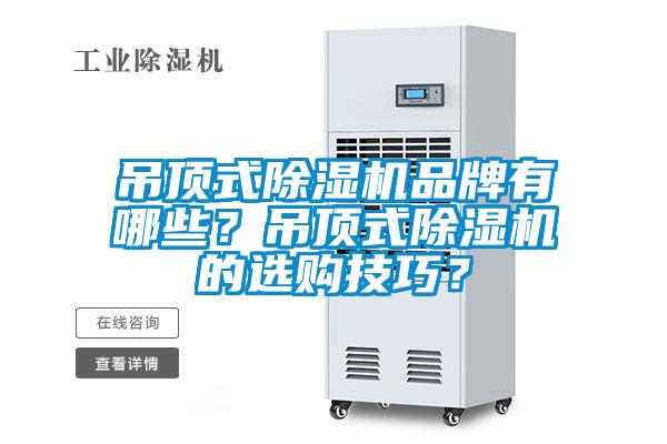 吊頂式除濕機品牌有哪些？吊頂式除濕機的選購技巧？