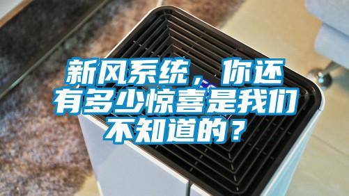 新風(fēng)系統(tǒng)，你還有多少驚喜是我們不知道的？