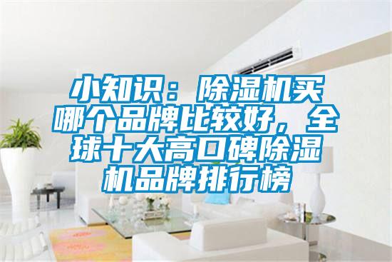 小知識(shí):除濕機(jī)買哪個(gè)品牌比較好,全球十大高口碑除濕機(jī)品牌排行榜