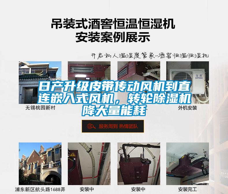 日產(chǎn)升級皮帶傳動風(fēng)機到直連嵌入式風(fēng)機,轉(zhuǎn)輪除濕機降大量能耗