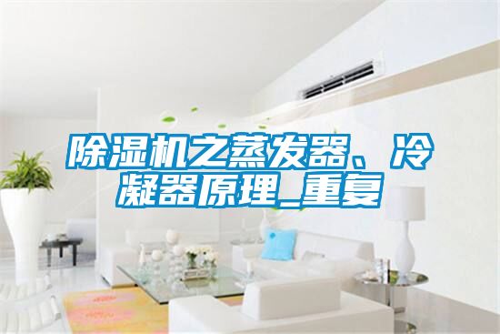 除濕機之蒸發器、冷凝器原理_重復